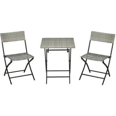 Outsunny Gartenmöbel-Set - Rattan Balkon 3-teilig Outsunny Gartenmöbel-Set - Rattan Balkon 3-teilig