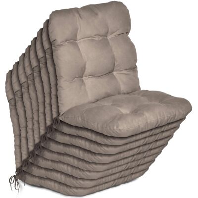 Beautissu 8er Set Niedriglehner Auflagen Set Flair NL 100x50x8cm Taupe Beautissu 8er Set Niedriglehner Auflagen Set Flair NL 100x50x8cm Taupe