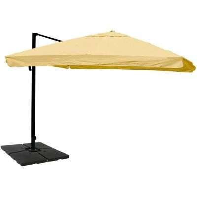MCW Ampelschirm A96 3,5x3,5m Alu Flap Creme mit Ständer MCW Ampelschirm A96 3,5x3,5m Alu Flap Creme mit Ständer