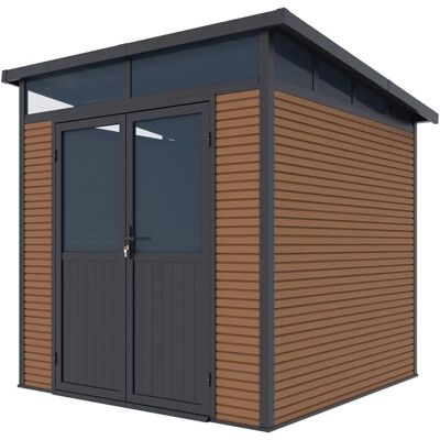 Weide Weide Aluminium & Wpc Gartenhaus 218X218 Cm Teak Weide Weide Aluminium & Wpc Gartenhaus 218X218 Cm Teak