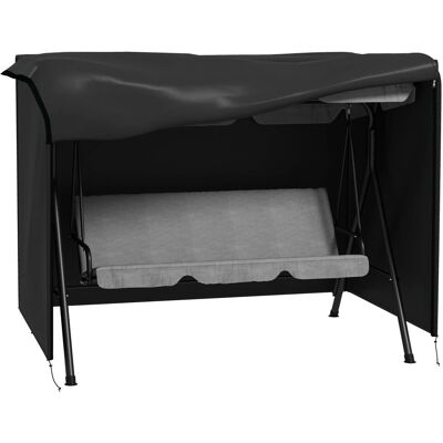 Outsunny Abdeckung für Schaukel Polyester Schwarz 205L x 124B x 164H cm Outsunny Abdeckung für Schaukel Polyester Schwarz 205L x 124B x 164H cm