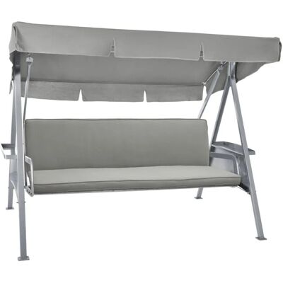 Beautissu Loft HS Hollywoodschaukelauflage 180x50cm Hellgrau Beautissu Loft HS Hollywoodschaukelauflage 180x50cm Hellgrau