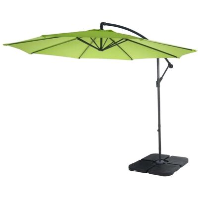 MCW Ampelschirm Terni Ø 3m Neigbar Grün-Lemon mit Ständer MCW Ampelschirm Terni Ø 3m Neigbar Grün-Lemon mit Ständer