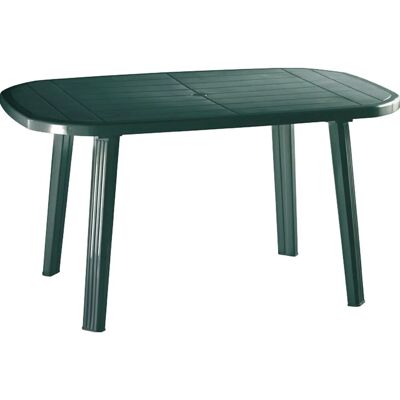 Gartentisch Oval Grün 135 cm x 84 cm Gartentisch Oval Grün 135 cm x 84 cm