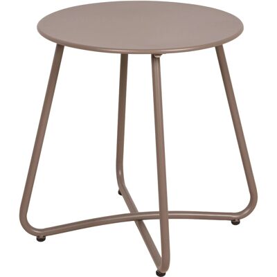 Garden Pleasure Gartentisch VALERIA Rund Stahl Taupe 40 cm x 40 cm Garden Pleasure Gartentisch VALERIA Rund Stahl Taupe 40 cm x 40 cm