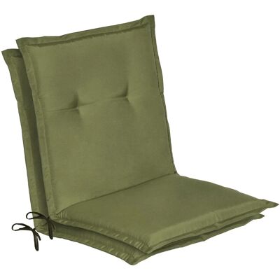 Beautissu 2er Set Niedriglehner Auflage Gartenstuhl Loft NL 100x50x6cm Olivegrün Beautissu 2er Set Niedriglehner Auflage Gartenstuhl Loft NL 100x50x6cm Olivegrün