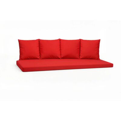 Setgarden Mix Bench Kissen Outdoor Kissen Bankauflage 180x50+4x50x56cm Kissen Für 3-Sitzer Bänke 1tlg Rot Setgarden Mix Bench Kissen Outdoor Kissen Bankauflage 180x50+4x50x56cm Kissen Für 3-Sitzer Bänke 1tlg Rot