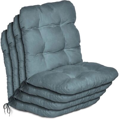 Beautissu 4er Set Niedriglehner Auflagen Set Flair NL 100x50x8cm Taubenblau Beautissu 4er Set Niedriglehner Auflagen Set Flair NL 100x50x8cm Taubenblau