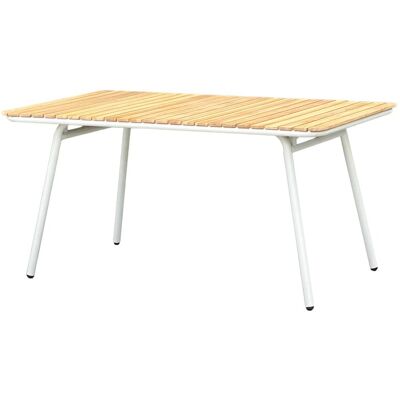 Garden Pleasure Gartentisch Teakholz Braun-Weiß 90 cm x 150 cm Garden Pleasure Gartentisch Teakholz Braun-Weiß 90 cm x 150 cm