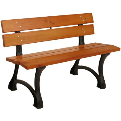 MCW Gartenbank O20 2-Sitzer Gusseisen Holz Kiefer 125cm Teak MCW Gartenbank O20 2-Sitzer Gusseisen Holz Kiefer 125cm Teak