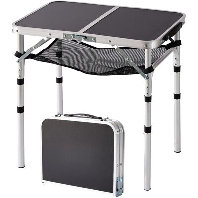 Relaxdays Klapptisch Aluminium Schwarz Höhenverstellbar 60 cm x 60 cm x 40 cm Relaxdays Klapptisch Aluminium Schwarz Höhenverstellbar 60 cm x 60 cm x 40 cm