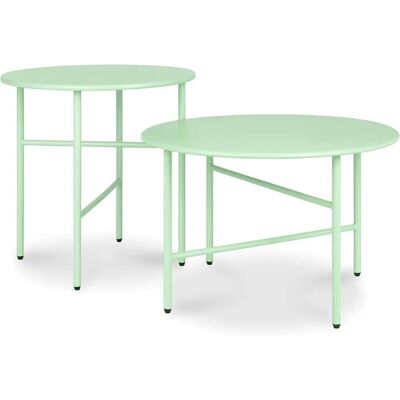 Bomoe Finn Beistelltisch Ø 44x46cm + Ø 53x36cm Mint 2tlg Bomoe Finn Beistelltisch Ø 44x46cm + Ø 53x36cm Mint 2tlg