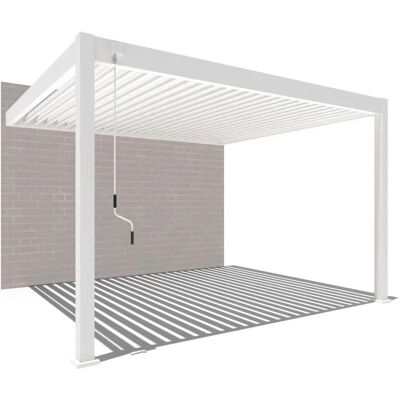 Weide Deluxe Wand Pavillon Terrassenüberdachung Aluminium 3 x 3,6 M Weißㅤ Weide Deluxe Wand Pavillon Terrassenüberdachung Aluminium 3 x 3,6 M Weißㅤ