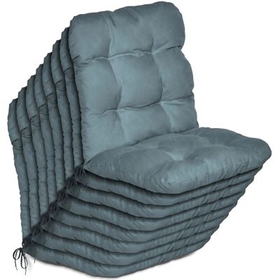 Beautissu 8er Set Niedriglehner Auflagen Set Flair NL 100x50x8cm Taubenblau Beautissu 8er Set Niedriglehner Auflagen Set Flair NL 100x50x8cm Taubenblau