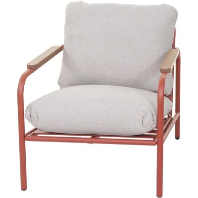 MCW Aluminium-Gartensessel O11 Olefin Stoff/Textil Terrakotta Polster Beige MCW Aluminium-Gartensessel O11 Olefin Stoff/Textil Terrakotta Polster Beige