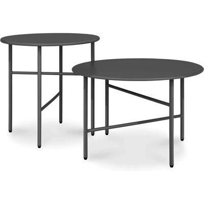 Bomoe Finn Beistelltisch Ø 44x46cm + Ø 53x36cm Schwarz 2tlg Bomoe Finn Beistelltisch Ø 44x46cm + Ø 53x36cm Schwarz 2tlg