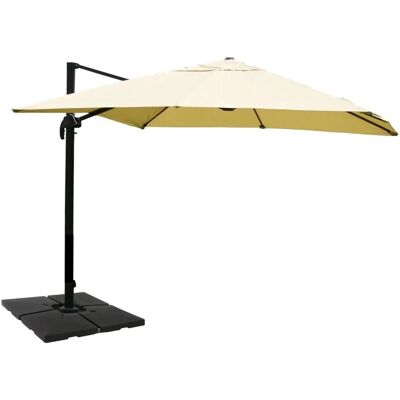 MCW Ampelschirm A96 3,5x3,5m Alu Creme mit Ständer MCW Ampelschirm A96 3,5x3,5m Alu Creme mit Ständer
