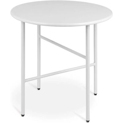 Bomoe Finn Beistelltisch Ø 44x46cm Weiß Metall Bomoe Finn Beistelltisch Ø 44x46cm Weiß Metall