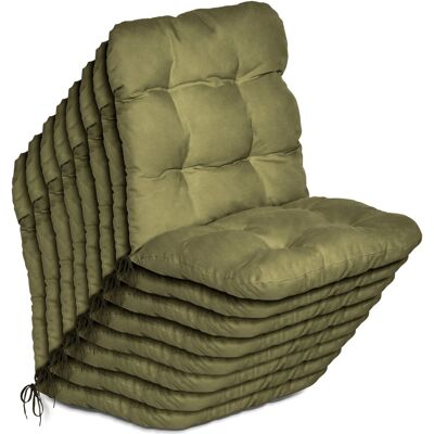Beautissu 8er Set Niedriglehner Auflagen Set Flair NL 100x50x8cm Olivegrün Beautissu 8er Set Niedriglehner Auflagen Set Flair NL 100x50x8cm Olivegrün