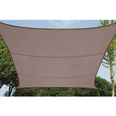 Perel Viereck-Sonnensegel 500 cm x 500 cm Braun-Grau Perel Viereck-Sonnensegel 500 cm x 500 cm Braun-Grau