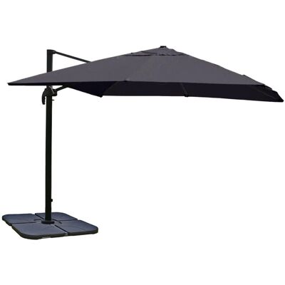 MCW Ampelschirm A96 3,5x3,5m Anthrazit mit Ständer MCW Ampelschirm A96 3,5x3,5m Anthrazit mit Ständer