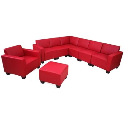 MCW Modular Sofa-System Lyon 6-2 Kunstleder Rot MCW Modular Sofa-System Lyon 6-2 Kunstleder Rot