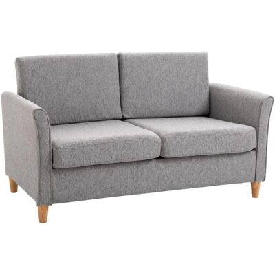 HOMCOM 2 Sitzer Sofa mit Holzbeine Leinenoptik HOMCOM 2 Sitzer Sofa mit Holzbeine Leinenoptik
