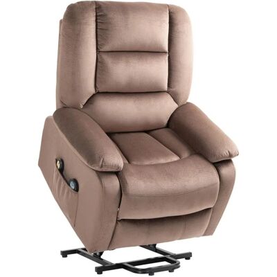 HOMCOM Fernsehsessel mit Aufstehhilfe Polyester Stahl Braun 90L x 93B x 110H cm HOMCOM Fernsehsessel mit Aufstehhilfe Polyester Stahl Braun 90L x 93B x 110H cm