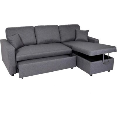 MCW Ecksofa mit Bettkasten L17 Dunkelgrau MCW Ecksofa mit Bettkasten L17 Dunkelgrau
