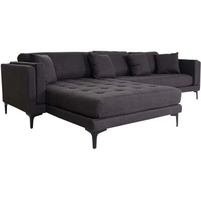 MCW Sofa-Garnitur M27 L-Form Liegefläche Links/rechts Massiv-Holz 293cm Stoff/Textil Dunkelgrau MCW Sofa-Garnitur M27 L-Form Liegefläche Links/rechts Massiv-Holz 293cm Stoff/Textil Dunkelgrau