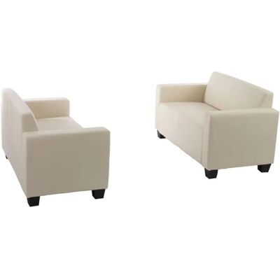MCW Sofa-Garnitur Moncalieri 2er-Set Creme MCW Sofa-Garnitur Moncalieri 2er-Set Creme