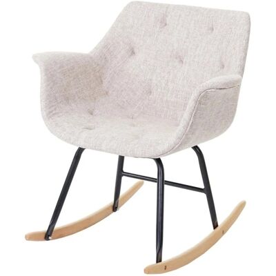 MCW Schaukelstuhl Vaasa T820 Textil Creme/grau MCW Schaukelstuhl Vaasa T820 Textil Creme/grau