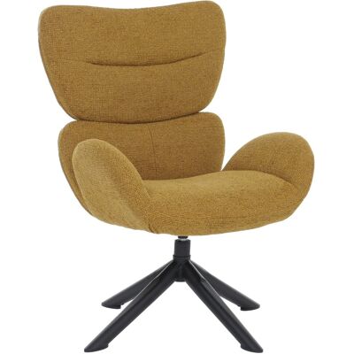 MCW Loungestuhl Q53 Drehbar Metall Chenille Senfgelb MCW Loungestuhl Q53 Drehbar Metall Chenille Senfgelb