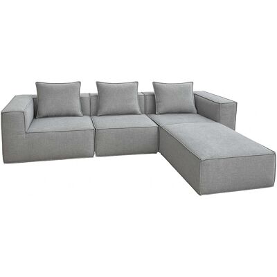 MCW L-Sofa O54 Erweiterbar Modular Rechts/links Stoff/Textil 63x270x190cm Hellgrau MCW L-Sofa O54 Erweiterbar Modular Rechts/links Stoff/Textil 63x270x190cm Hellgrau