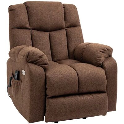 HOMCOM Fernsehsessel mit Aufstehhilfe Polyester Stahl Braun 92L x 95B x 107H cm HOMCOM Fernsehsessel mit Aufstehhilfe Polyester Stahl Braun 92L x 95B x 107H cm