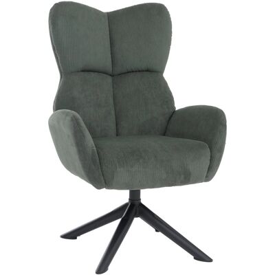 MCW Loungesessel Q54 Drehbar Metall Cord Grün MCW Loungesessel Q54 Drehbar Metall Cord Grün