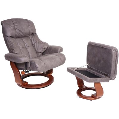 MCA Relaxsessel Calgary XXL 180kg Belastbar Stoff/Textil Dunkelgrau Gestell Walnuss-Optik MCA Relaxsessel Calgary XXL 180kg Belastbar Stoff/Textil Dunkelgrau Gestell Walnuss-Optik