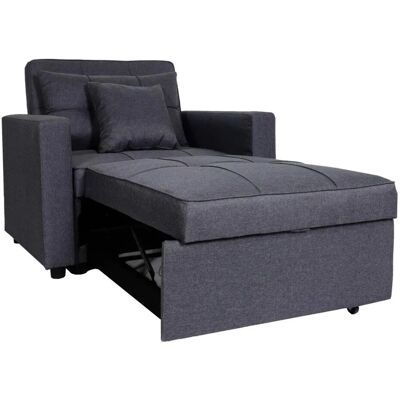 MCW Schlafsessel L90 Dunkelgrau Stoff/Textil MCW Schlafsessel L90 Dunkelgrau Stoff/Textil