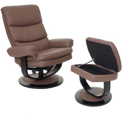 MCW Relaxsessel C16 Hocker mit Staufach Kunstleder Chocolate MCW Relaxsessel C16 Hocker mit Staufach Kunstleder Chocolate