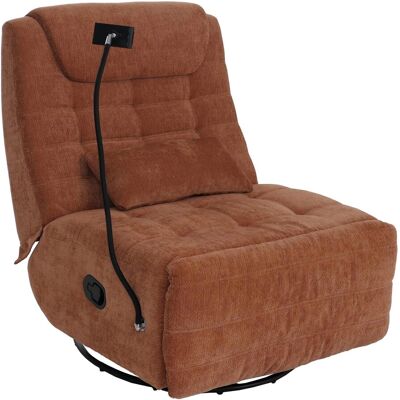 MCW Relaxsessel P92 Drehbar Kippfunktion Handyhalterung Stoff Terrakotta MCW Relaxsessel P92 Drehbar Kippfunktion Handyhalterung Stoff Terrakotta