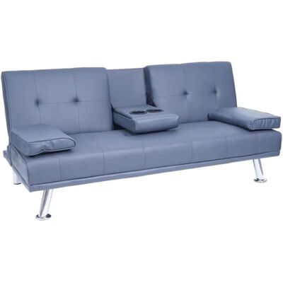 MCW 3er-Sofa F60 Kunstleder Dunkelblau MCW 3er-Sofa F60 Kunstleder Dunkelblau