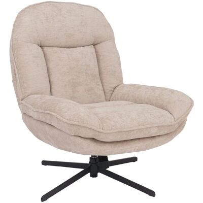 MCW Relaxsessel P32 Drehbar Metall Stoff/Textil Chenille Creme MCW Relaxsessel P32 Drehbar Metall Stoff/Textil Chenille Creme