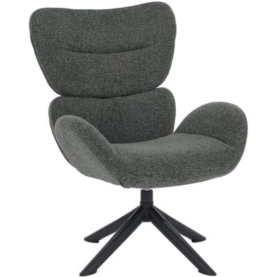 MCW Loungestuhl Q53 Drehbar Metall Chenille Dunkelgrün MCW Loungestuhl Q53 Drehbar Metall Chenille Dunkelgrün