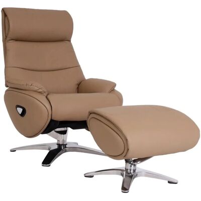MCW Relaxsessel mit Hocker K98 Taupe MCW Relaxsessel mit Hocker K98 Taupe