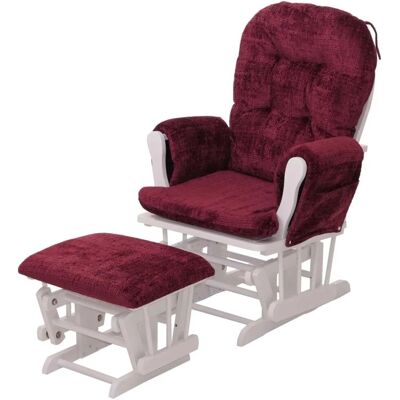 MCW Relaxsessel C76 Bordeaux Gestell Weiß MCW Relaxsessel C76 Bordeaux Gestell Weiß