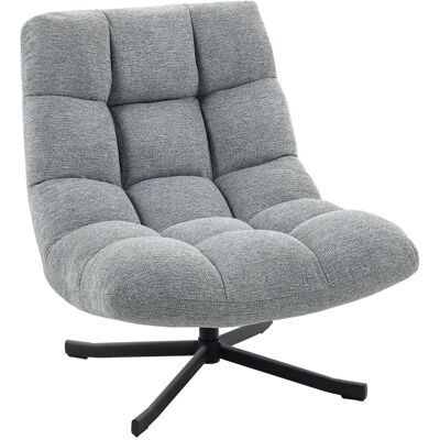 HOMCOM Loungesessel Chenille Stahl 75L x 95B x 90H cm Grau HOMCOM Loungesessel Chenille Stahl 75L x 95B x 90H cm Grau