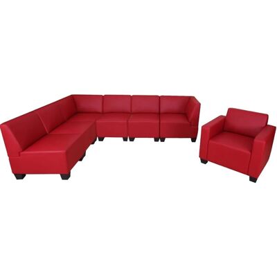 MCW Modular Sofa-System Lyon 6-1 Kunstleder Rot MCW Modular Sofa-System Lyon 6-1 Kunstleder Rot