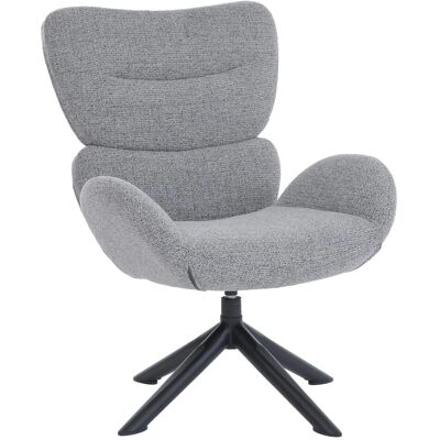 MCW Loungestuhl Q53 Drehbar Metall Chenille Dunkelgrau MCW Loungestuhl Q53 Drehbar Metall Chenille Dunkelgrau