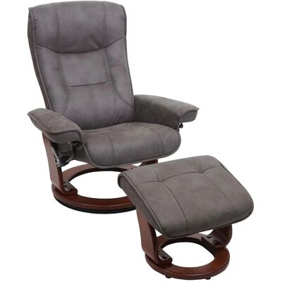 Robas Lund MCA Relaxsessel Hamilton Stoff/Textil 130kg Belastbar Dunkelgrau Walnussfarben Robas Lund MCA Relaxsessel Hamilton Stoff/Textil 130kg Belastbar Dunkelgrau Walnussfarben