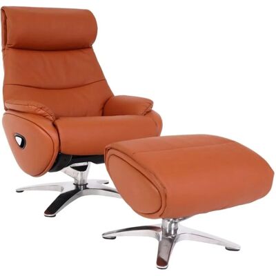 MCW Relaxsessel mit Hocker K98 Braun MCW Relaxsessel mit Hocker K98 Braun